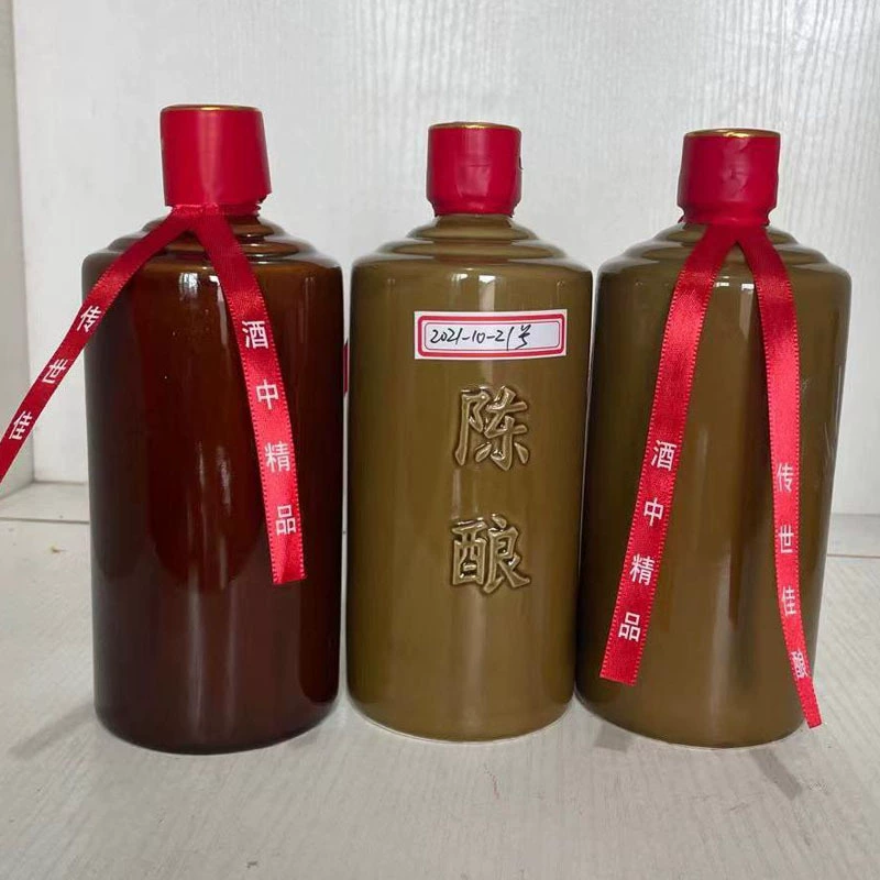 Заводская Поставка Керамической бутылки Мао-образной формы 1 кг 500 мл бутылка белого вина пустая винная банка глиняный горшок уплотнительный колпачок резиновая крышка лента