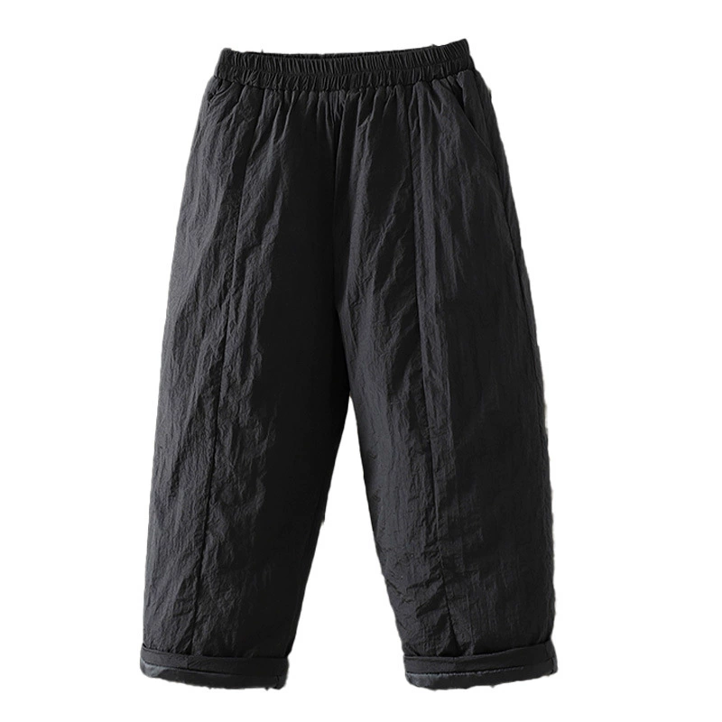 Зимние утепляющие брюки для отдыха, oversize, увеличенная толщина, эластичный пояс, облегающие