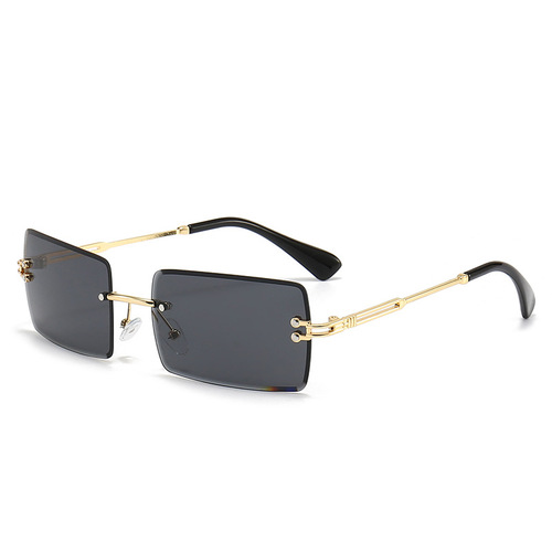New rimless square sunglasses, fashionable sunglasses for women, European and American trendy cross-border sunglasses manufacturers wholesale