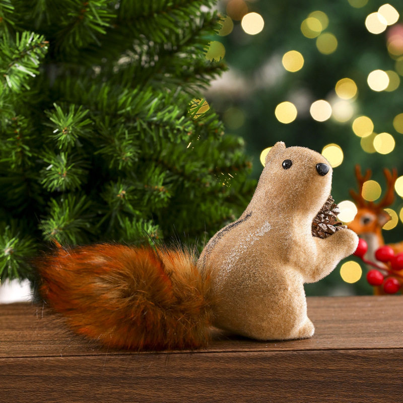 クロスボーダー新製品クリスマスリス装飾クリスマス装飾模擬リスペンダントクリスマスツリークリエイティブ装飾|undefined