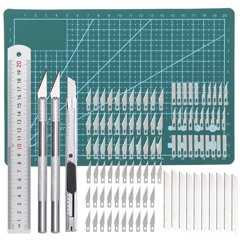 跨境雕刻刀套装铝合金雕刻刀手账刻刀笔刀裁纸刀手机贴膜美工刀