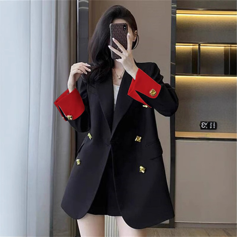 ng2510292 2025 Primavera e Autunno Nuovo Blazer da donna in stile coreano casual ampio alla moda elegante taglia piccola con blocchi di colore e patchwork_voghion.com