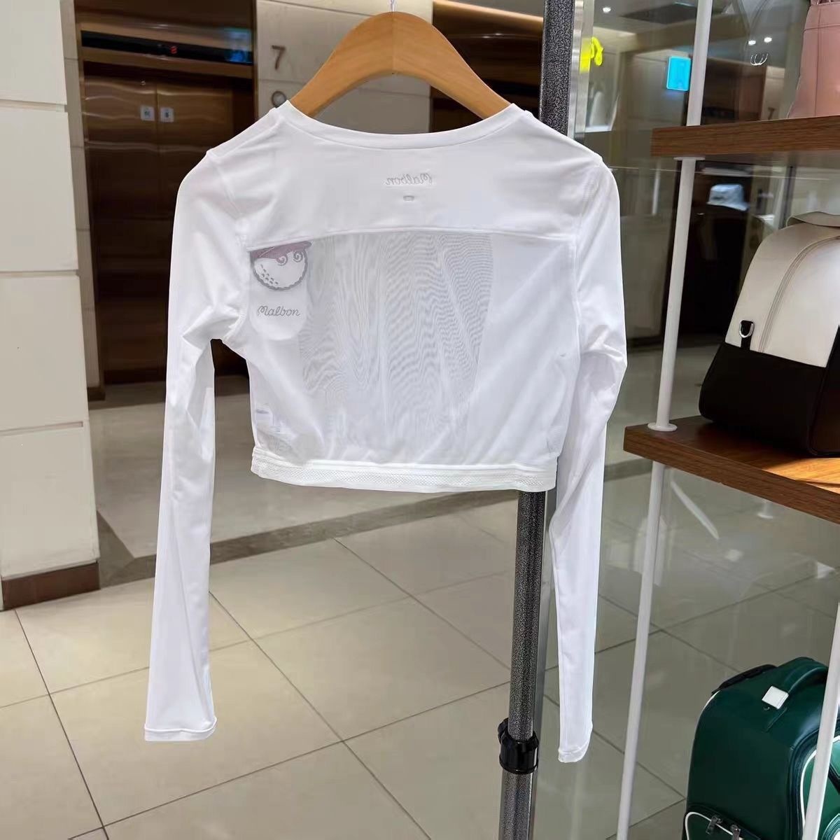 Korean women's golf base shirt, long-sleeve T-shirt, sporty and casual, versatile style, Korean version, stylish and age-reducing