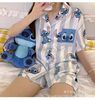 South Korean goods, pijama, thin shorts, loose fit, with short sleeve, Korean style, wholesale