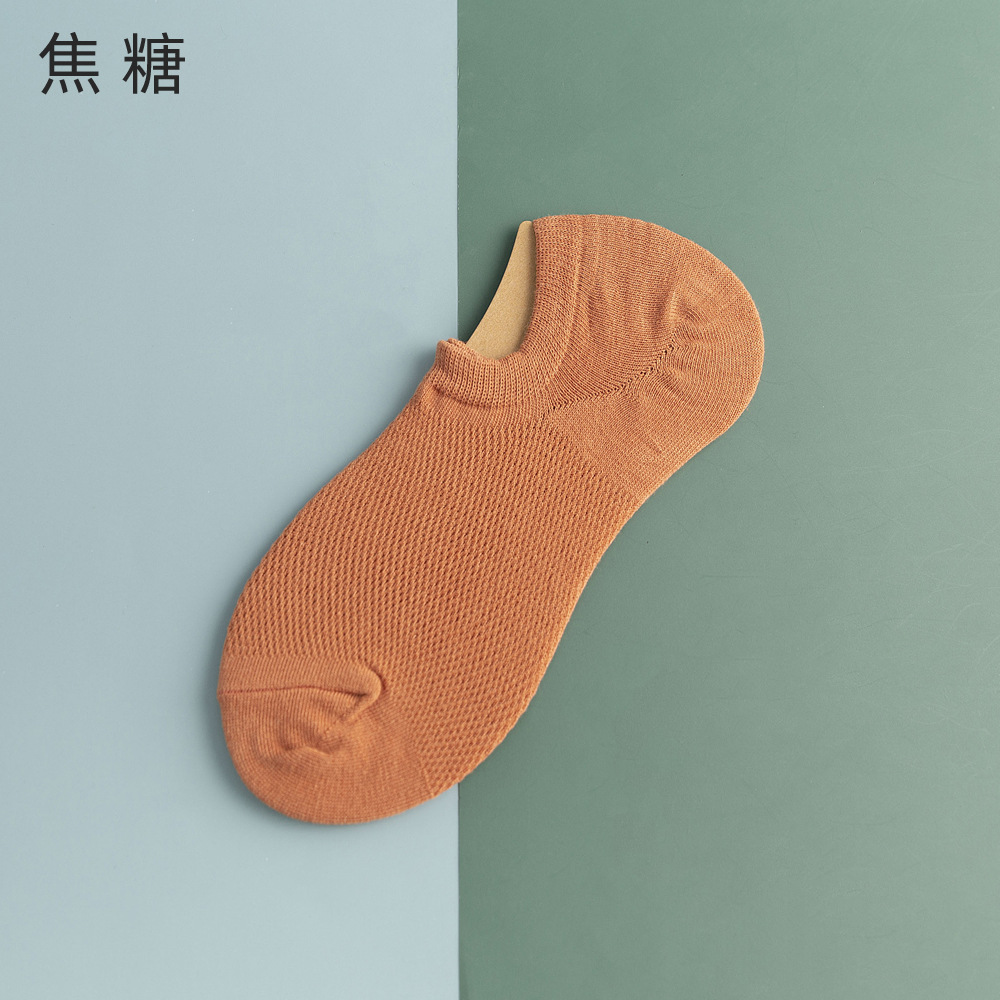 Los calcetines de barco no se caen con los calcetines delgados de verano para mujer, los calcetines de algodón de color sólido para niños, los calcetines de mujer antideslizantes que absorben el sudor de Zhuji al por mayor