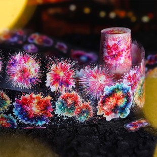 Beautiful Day Tape Fireworks Sunny Day Series Fireworks Theme Shell Light Hand Account Material Cycle Post 4