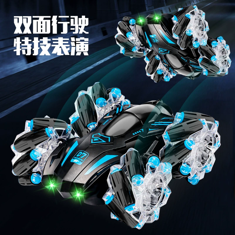 Трансграничные жесты индуктивный автомобиль с дистанционным управлением трюки дрейф двухсторонний автомобиль полный привод внедорожник свет музыка детская игрушечная машина