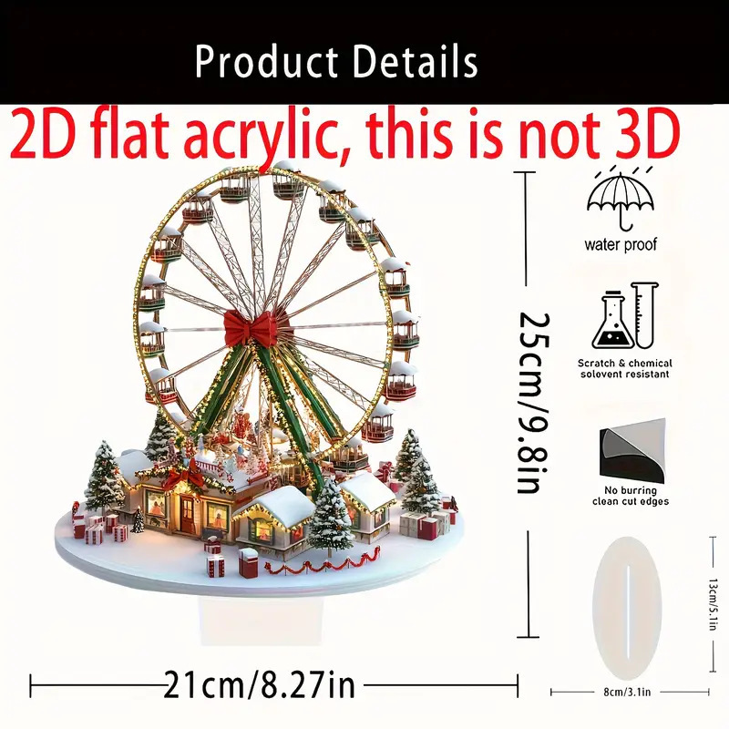 Explosiones transfronterizas acrílicas de Navidad chimenea de Navidad regalos de medias colgantes de Navidad muñeco de nieve ciervo adornos de decoración image 8