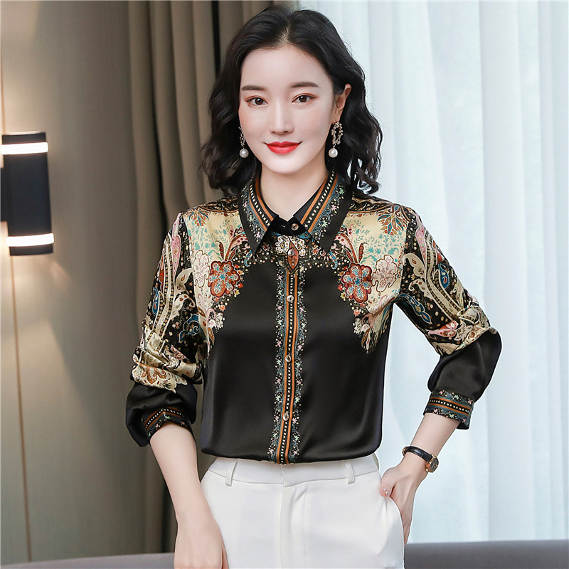 Elegant silk spring fashionable shirt