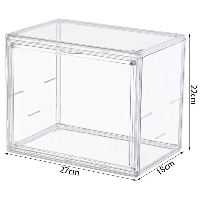 Caja de almacenamiento de plástico PET transparente, caja de acabado de escritorio para artículos diversos de cocina, frigorífico de frutas y verduras, cesta de caja de almacenamiento