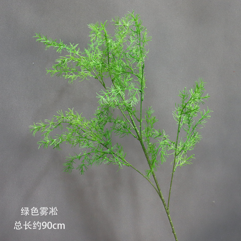 Flores de imitación verde, techo de bosque, plantas verdes, hojas, flores de boda, accesorios de decoración floral con hojas, flores falsas, hierba de caña