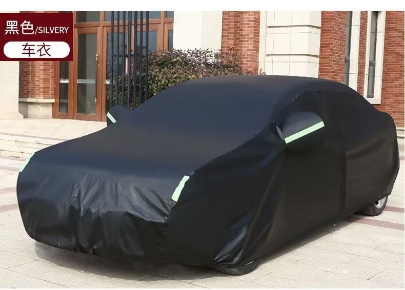 In-Stock 210D Oxford Cloth Car Cover with Fleece Lining, Thickened for Rain, Snow, Frost, and Sun Protection, Full Car Cover