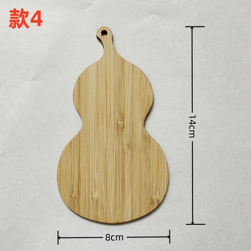 Artesanía de madera Marca de madera Piezas de bambú Material de bambú de bricolaje Material de bambú hecho a mano Flor seca Marcador Colgante Marca de madera
