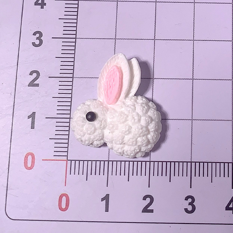 Nuevos dibujos animados de conejo orejas grandes diey accesorios de resina crema pegamento para el cabello adornos de cabello cuerda de cabello caja de teléfono móvil botones de zapatos parches hechos a mano
