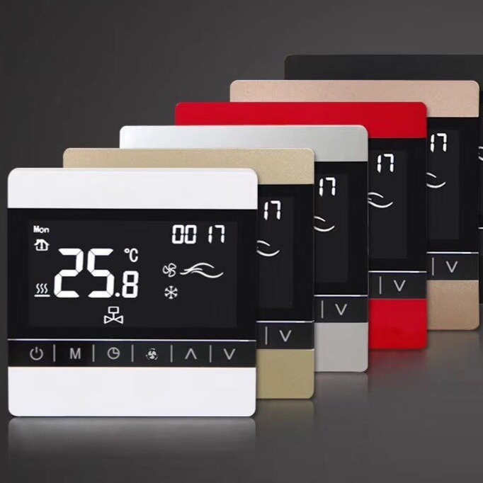 上海wifi空调地暖二合一温控面板控制器两联供空调采暖温控器