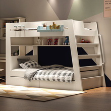 北欧儿童床男孩高低双层床两层实用子母床女孩现代简约上下铺木床
