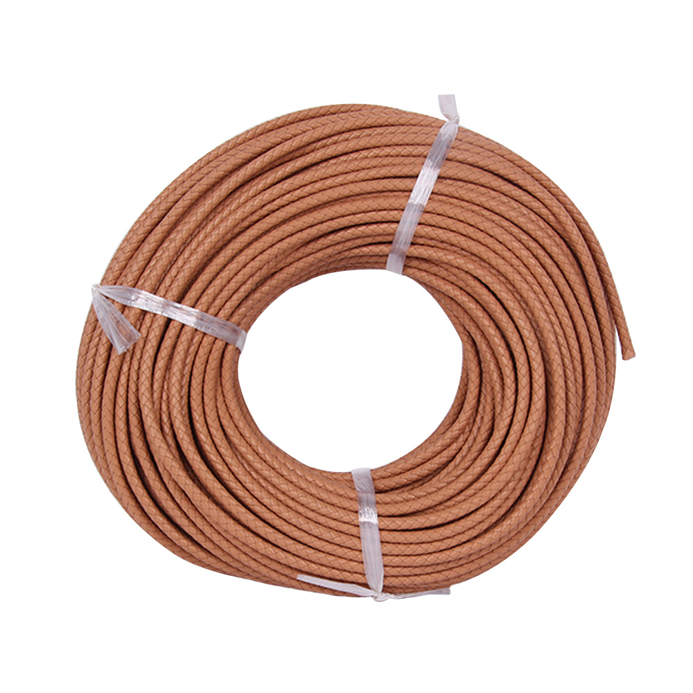 Pulsera de cuerda de cuero de vaca de primera capa cuerda de cuero Zhou Sheng mismo estilo cuerda de cuero tejida adecuada para Zhou Sheng cuentas de la suerte accesorios de joyería de oro duro