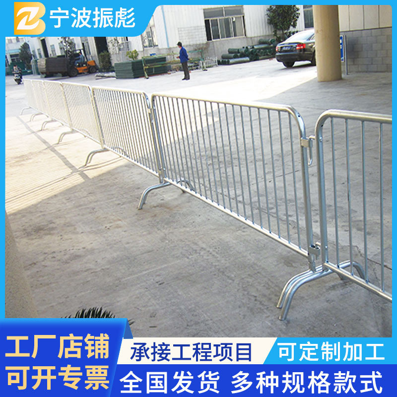 不锈钢移动铁马护栏 市政交通临时隔断围栏基坑 工程施工临时护栏