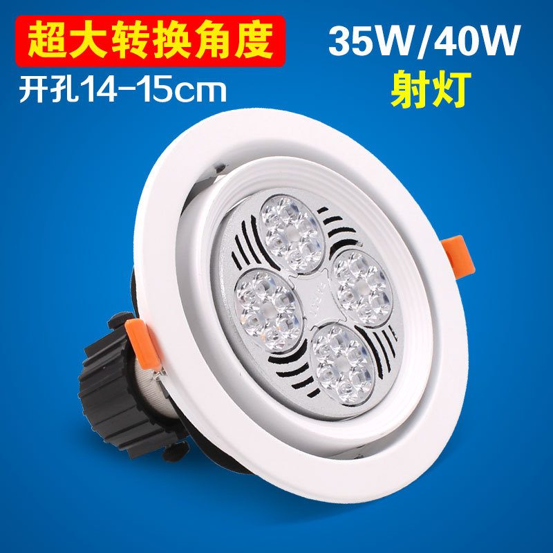 2026LED射灯嵌入式大功率大摇摆par30筒灯35W40W天花灯服装店马年