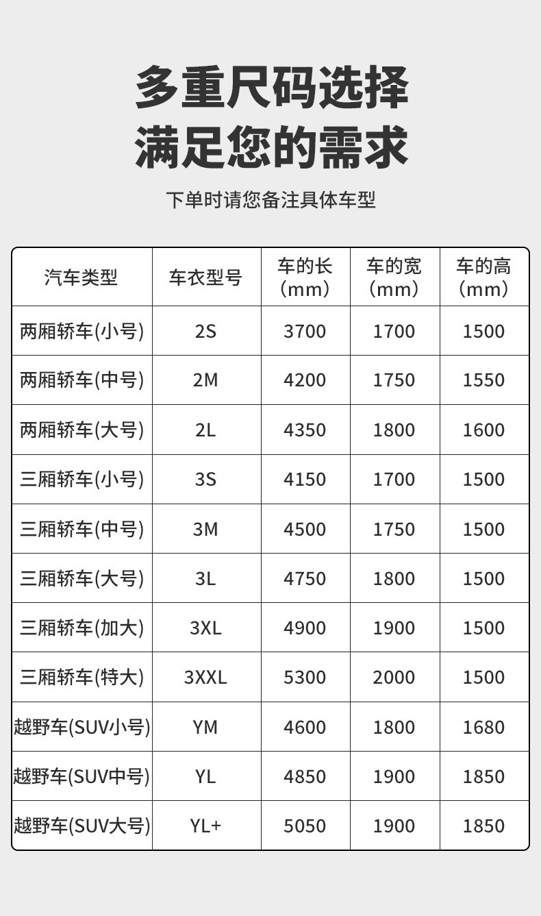 Oxford Cloth 190t Insulated and Thickened Car Cover, Rainproof, Sunproof, Dustproof, All-Season Universal Full Cover Sunshade