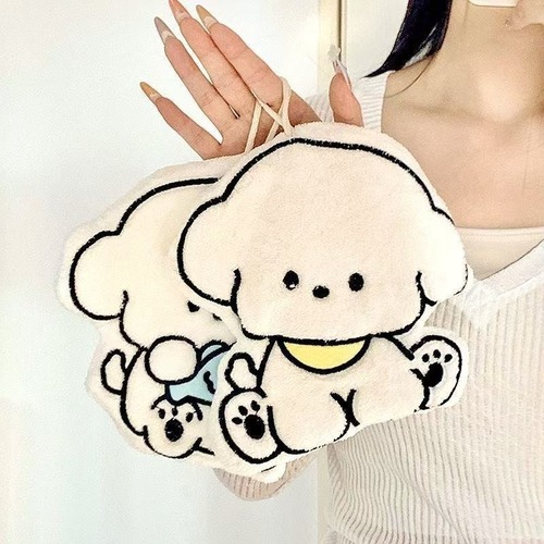 Factory wholesale coral velvet kitchen hand towels, hanger-style, water-absorbent, soft children's handkerchiefs
