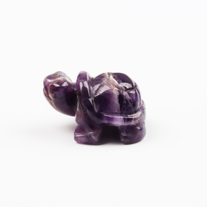 卸売り玉水晶1.5インチ亀彫刻件小動物置物玉工芸品代理|undefined
