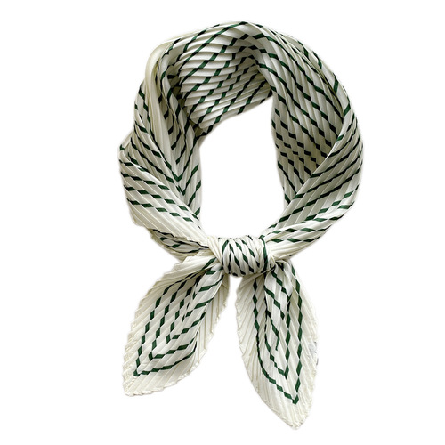 70 pleated scarves, Korean version, versatile, western gauze scarf, spring and autumn fashion decoration, professional scarf, small square scarf, silk scarf for women