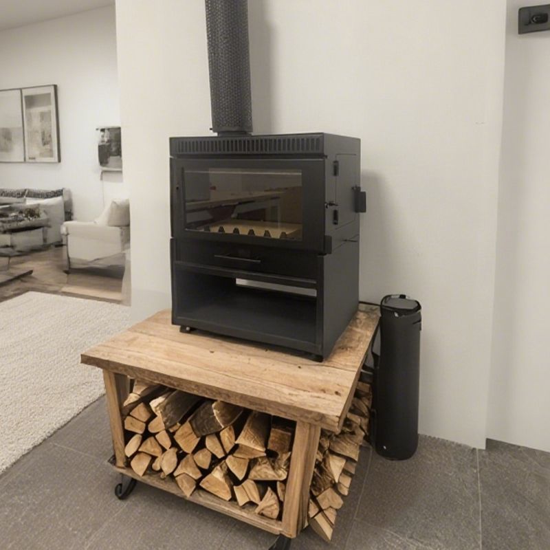 Nueva chimenea de madera de fuego real leña leña calefacción doméstica sala de estar hogar rural decoración estufa de calefacción