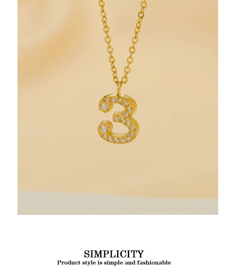 12g Weight Titanium Steel Pendant Material Pendant Necklace Classification Titanium Steel Chain Material cable chain Chain Type Wholesale Jewelry Simple Style Classic Style Number Titanium Steel Pendant Necklace Cable Chain