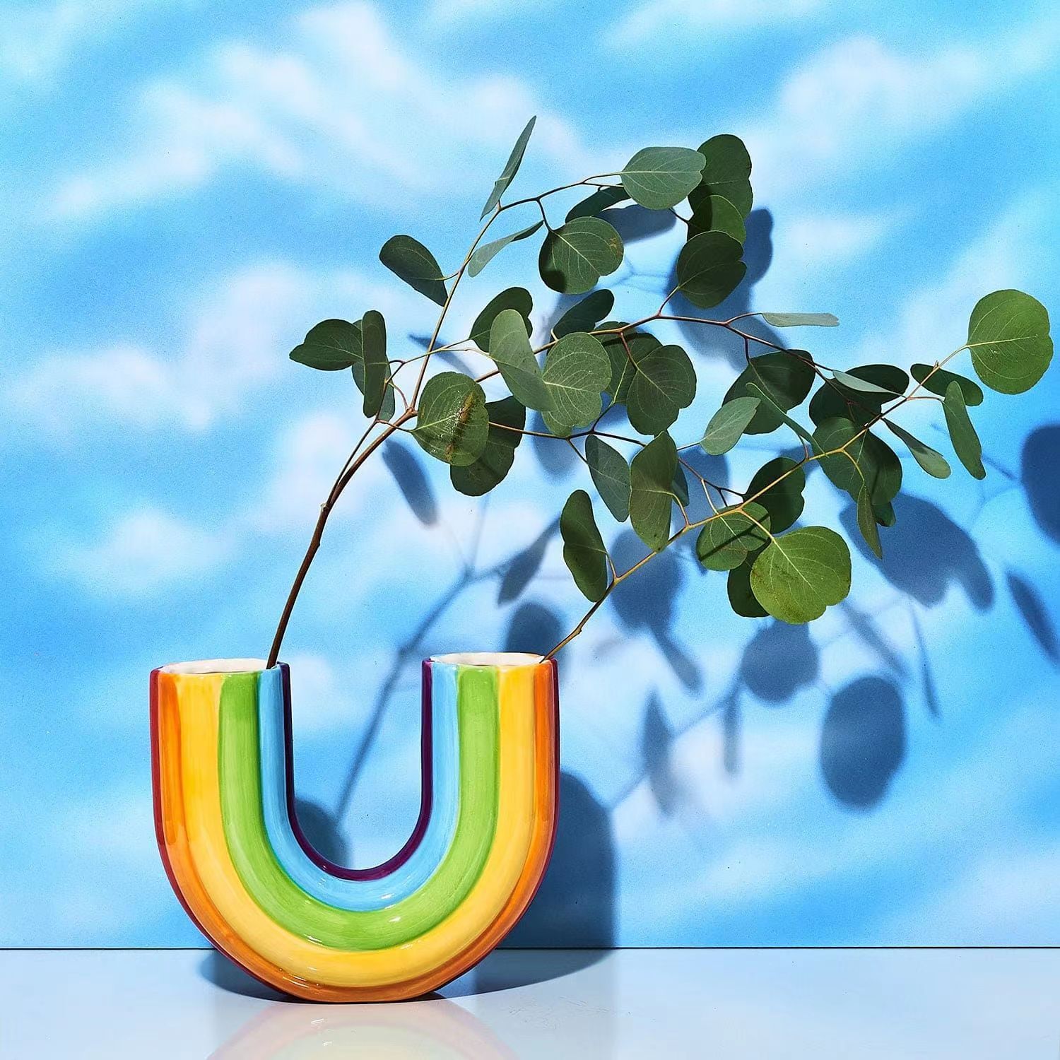 Nuevo simple arco iris flor floral decorativa para el hogar decoración de la sala de estar jardín floral floral de resina seca