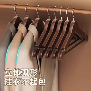 实木衣架成人防滑加厚家用木头挂衣架卧室无痕木质衣服服装店衣撑