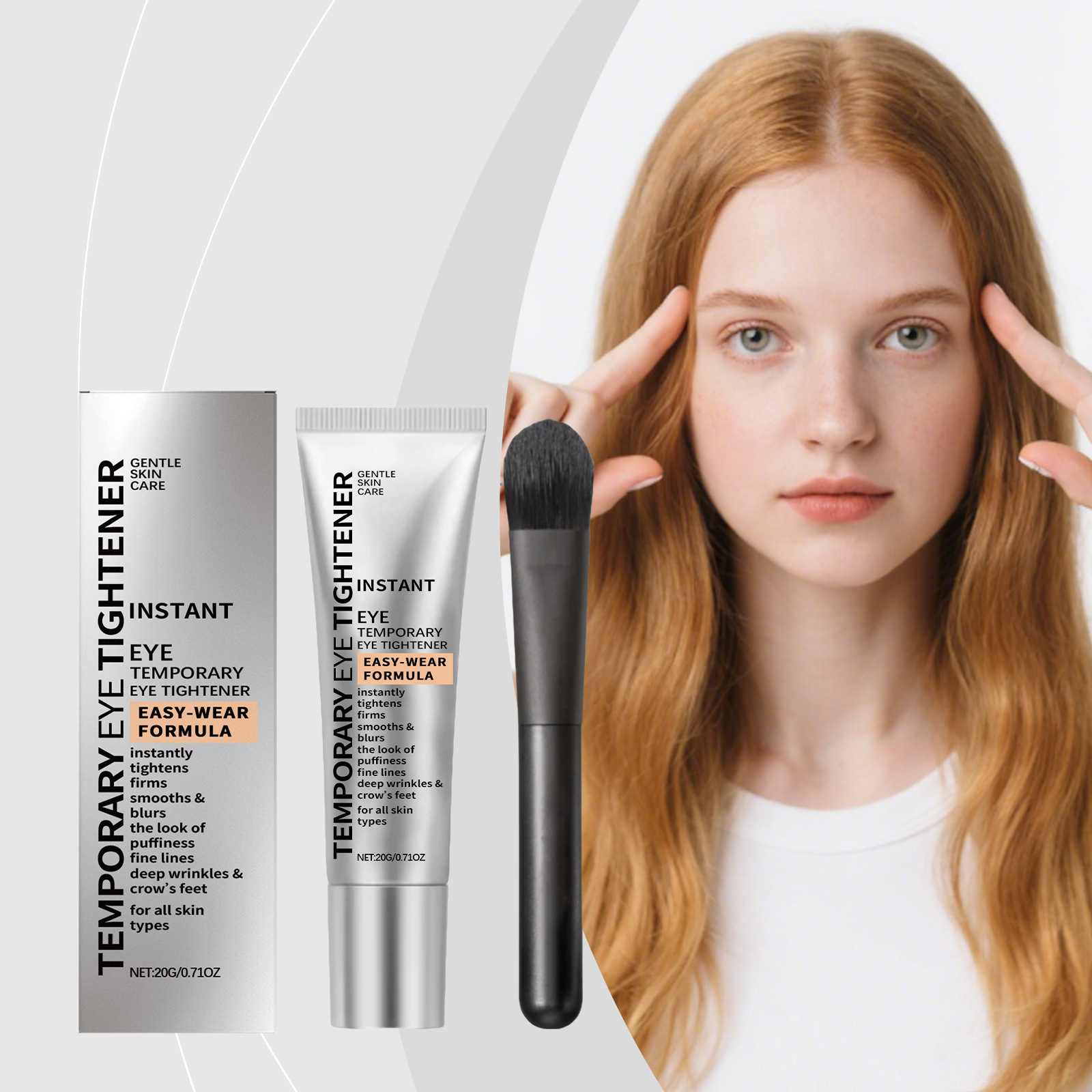 Light and Smooth Eye Cream for Daily Gentle Care and Soothing of the Skin Around the Eyes, Promoting Elasticity and Hydration, and Locking in Moisture