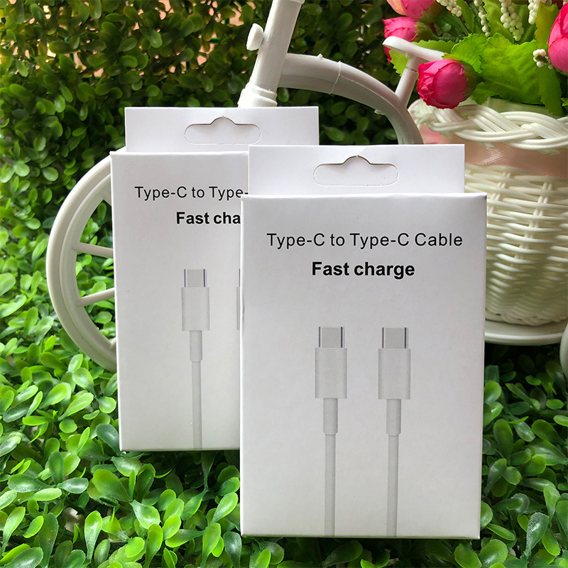 适用双Type-c数据线包装盒C对C快充手机数据线中性包装盒新款纸盒