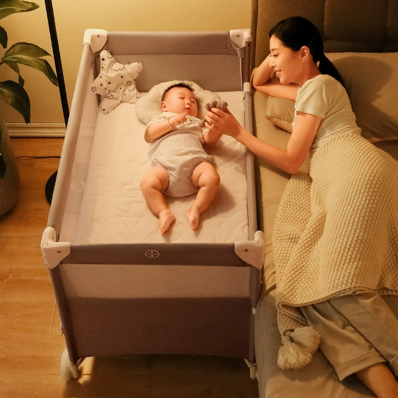 coolbaby酷豆丁婴儿床可折叠多功能儿童宝宝摇篮床围栏小孩家用|undefined