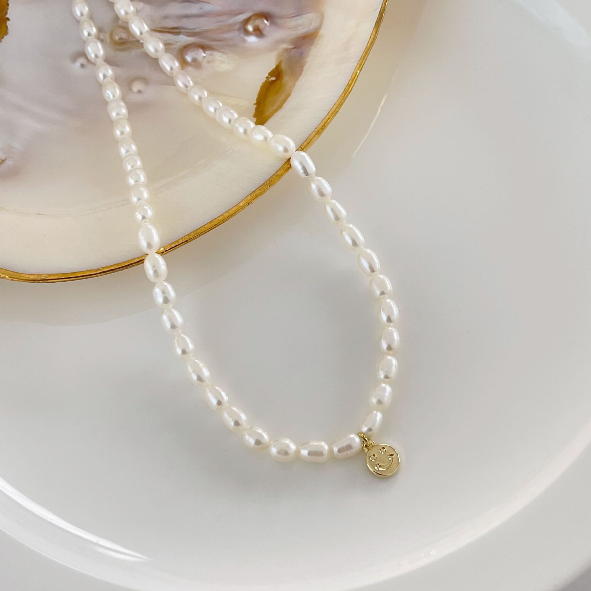 45g Weight Necklace Classification 1 Piece Quantity Daily Occasion Freshwater Pearl Material Heart Shape Pattern Women'S Gender Beaded Design Retro Style 1 Piece Retro Heart Shape Freshwater Pearl Beaded Necklace 7