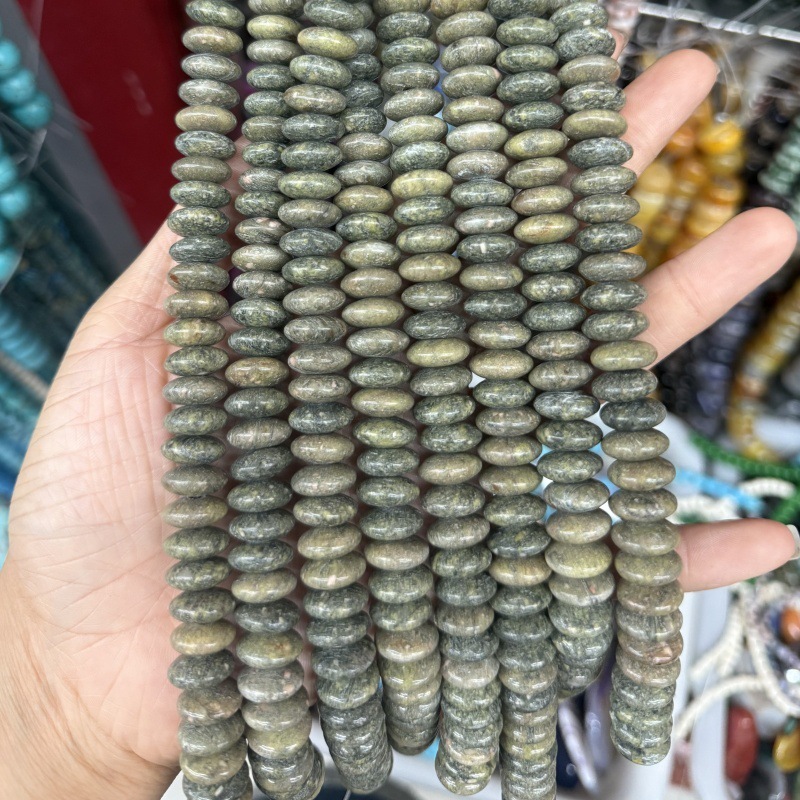 6*12mm算盘珠散珠天然玛瑙玉石飞碟珠diy实拍配件尖珠隔珠项链批|undefined