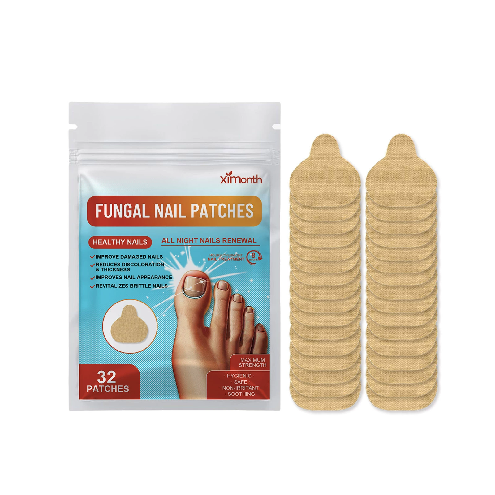 XIMONTH Наклейки для ухода за пальцами ног Нежный уход Наклейки для ухода за ногтями большого пальца ноги