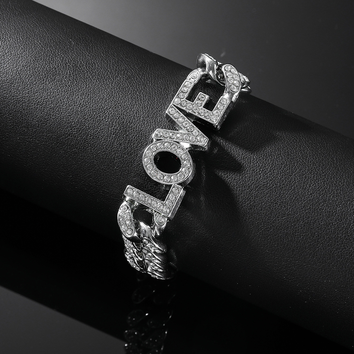 Hip Hop Amour Alliage Placage Incruster Strass Hommes Bracelets display picture 8