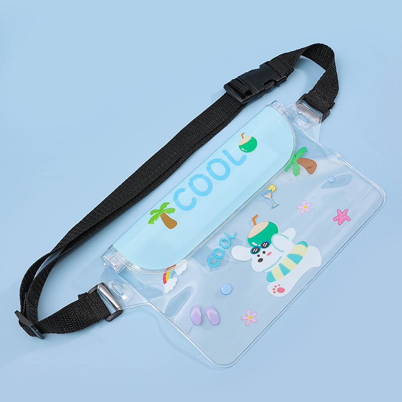 Bolsa impermeable para teléfonos móviles lindos sellos al aire libre de gran capacidad de barrera de agua portátil se puede nadar y rafting pantalla táctil
