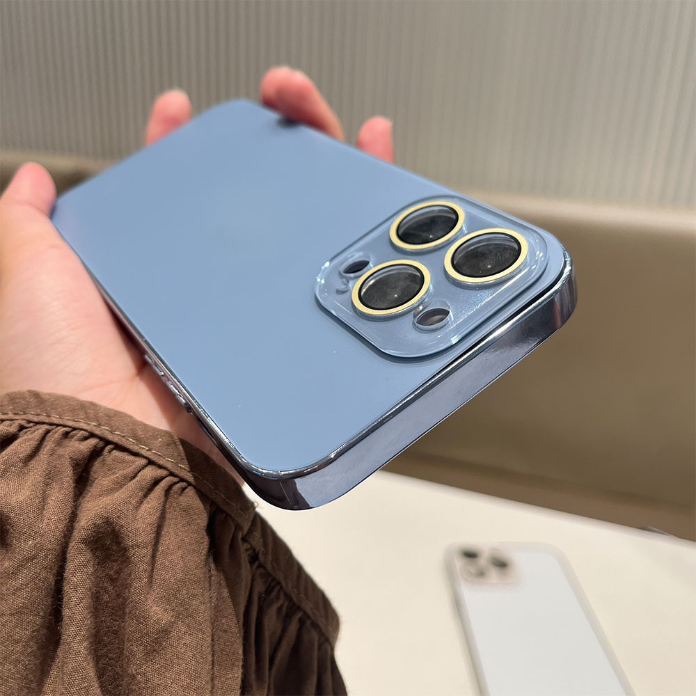 Electroplated Matte Case With Built-in Lens Film Suitable For IPhone 17, 17 Pro, Solid Color 16 Matte, 15 Full Coverage,_voghion.com