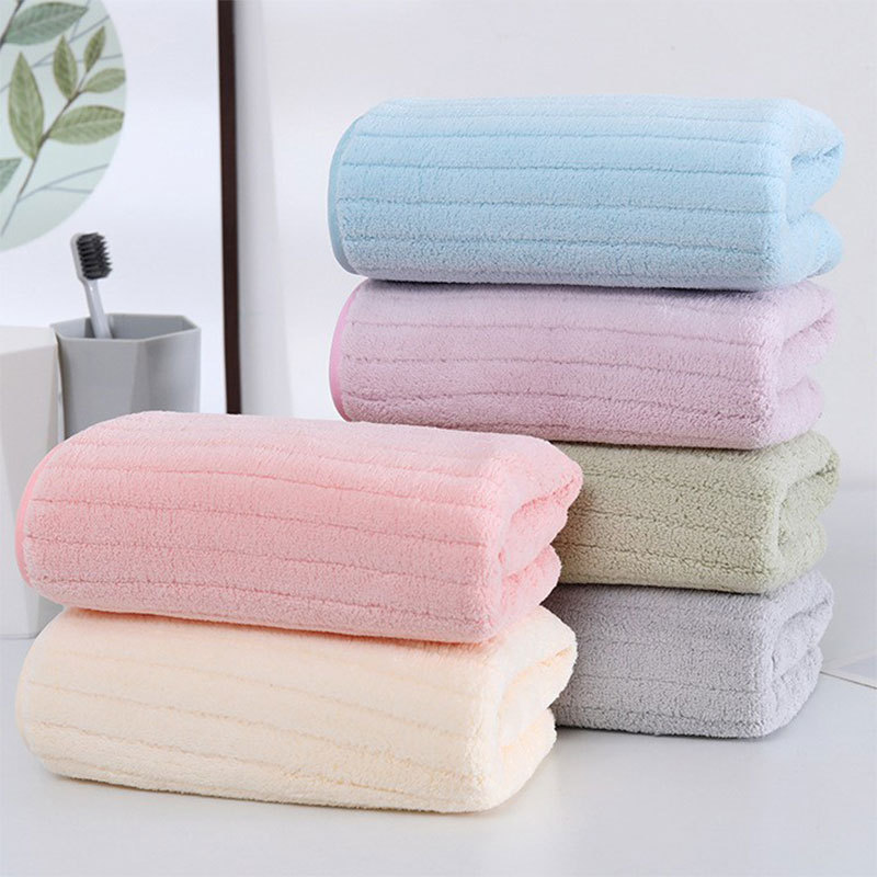 Japanese Coral Fleece Towel Bath Towel Large Thickened Household Suit Wrapping Absorbent Face Towel Factory Wholesale