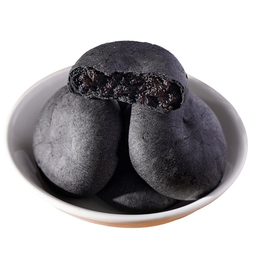 [Full Box 6O Packs] Five Black Mulberry Purple Rice Cake Sucrose-free Breakfast Pastries Whole Grains Full Meal Replacement Snacks