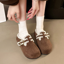 内增高厚底复古勃肯包头拖鞋女外穿2025秋季新款时尚一脚蹬懒人鞋