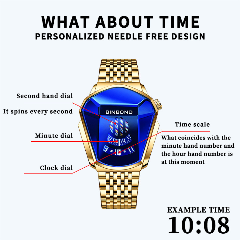Orologio da uomo concetto motociclistico con tendenza alla moda e personalizzata, stile piatto grande, nero dominante_voghion.com
