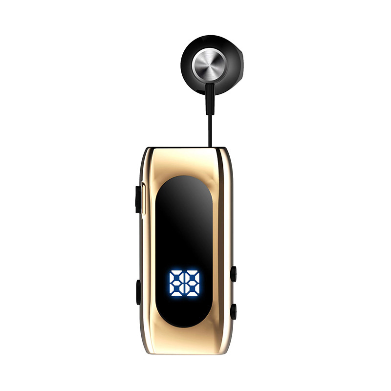 超長時間バッテリー搭載、伸縮式ケーブル付きBluetoothイヤホン、売れ筋片耳インイヤータイプ、着信時バイブレーション機能付きビジネスイヤホン|undefined