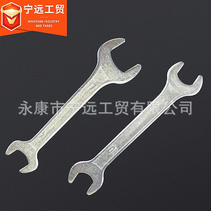 Llave de boca abierta de doble extremo de estaño, llave inglesa, herramienta de ferretería galvanizada, llave para bicicleta, llave de estampado.