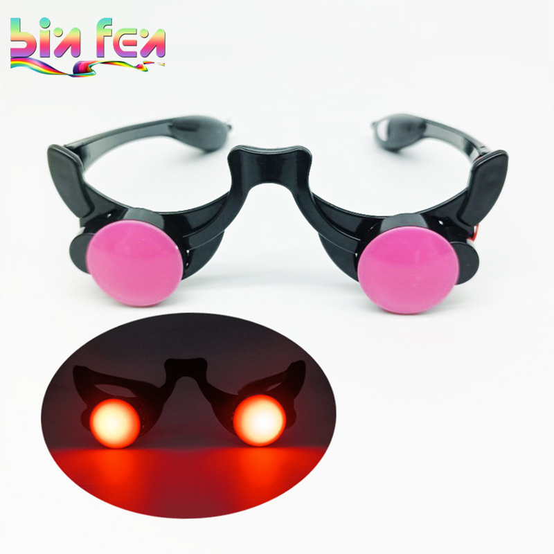 Новинка 2025 года, набор смерти на Хэллоуин, светящиеся очки, светодиодные очки с красными глазами, очки смерти со вспышкой