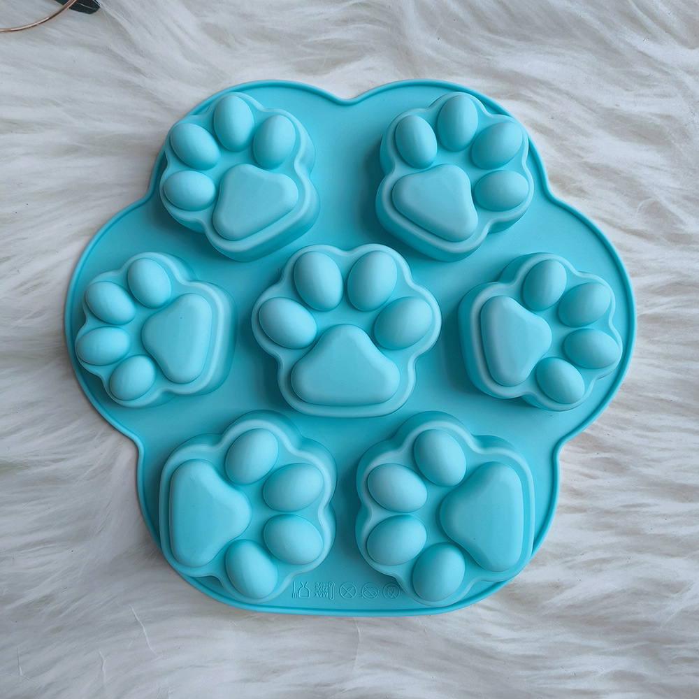 7 garras de gato 230 dulces chocolate molde de silicona horneado galletas molde de decoración de pastel molde de pudín helado