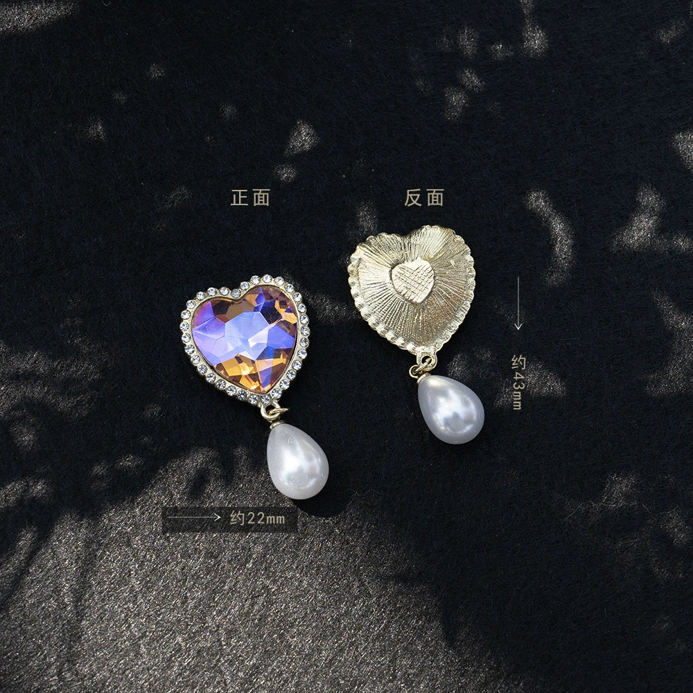 Metal accessory pearl, pendant with bow, DIY