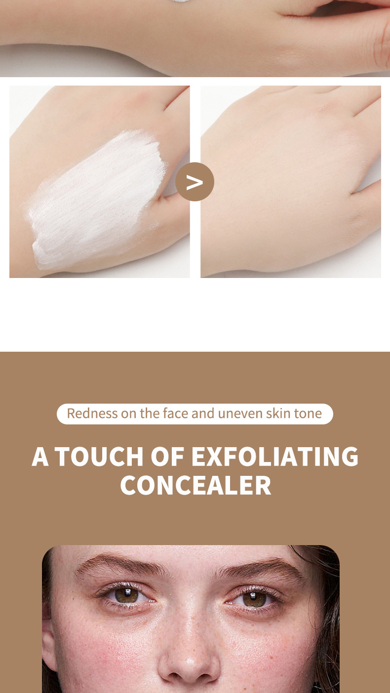 OCHEAL Warm Concealer Langanhaltend feuchtigkeitsspendende, wasserfeste, schweißresistente, Make-up-erwärmende und hautaufhellende Flüssigkeit_voghion.com